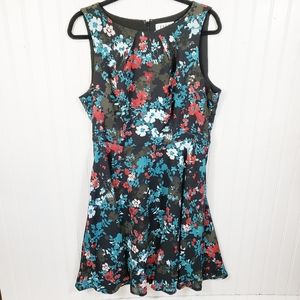 Elle Black Floral Sleeveless Dress